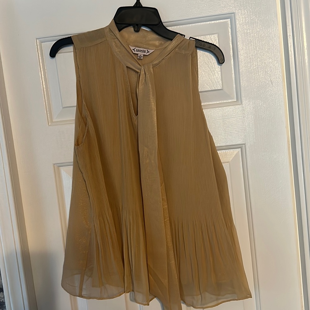 Nanette shimmer blouse with ruffled lower size XL NWT
